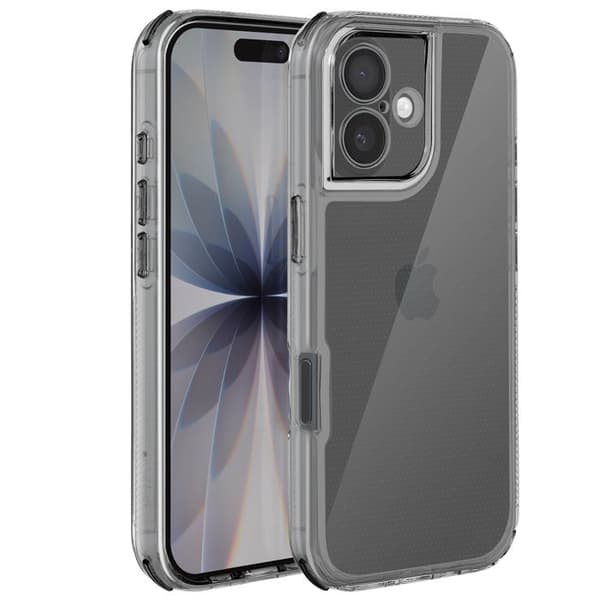 Cover til iPhone 17 - AVIZAR - Bi-Materiale - Rutsjesikker - Forstærket - Sort Svart