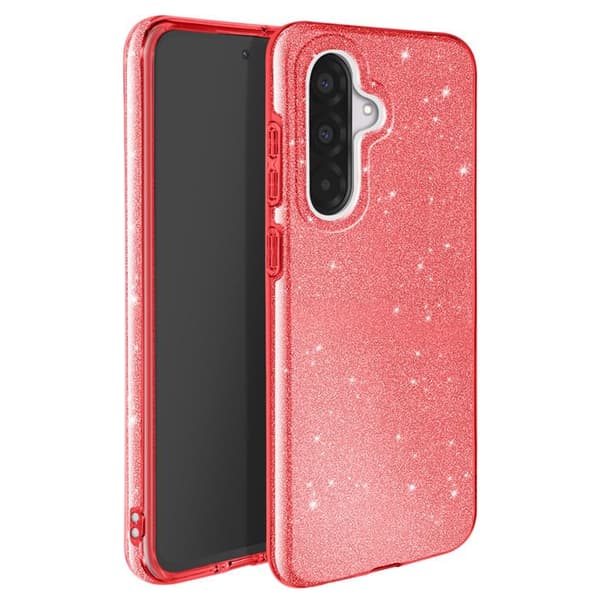 Coque - Samsung - Galaxy A36 - Antichock - Pailletter - Skimrande Röd Röd
