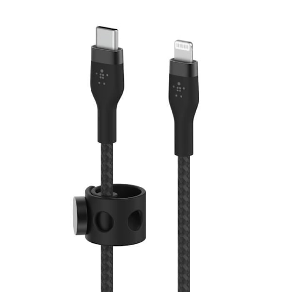USB-C til Lightning kabel - BELKIN - BoostCharge Pro Flex - 27W - 1m - Sort Svart