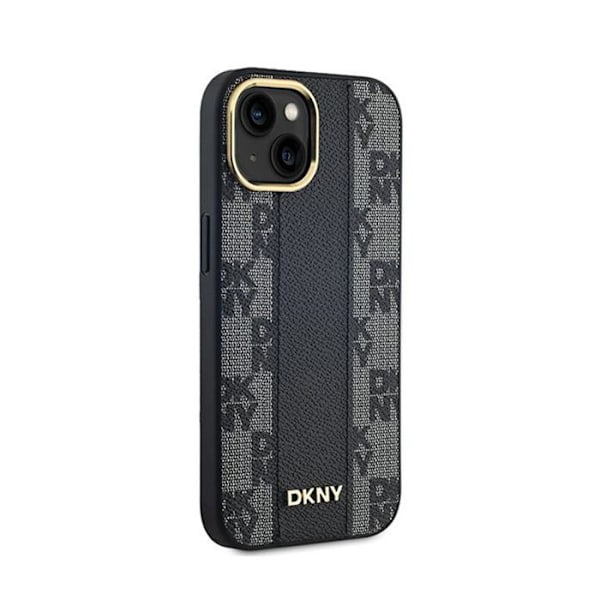 DKNY Ternet Læder Mono Pattern MagSafe - Etui til iPhone 15/14/13 (sort)