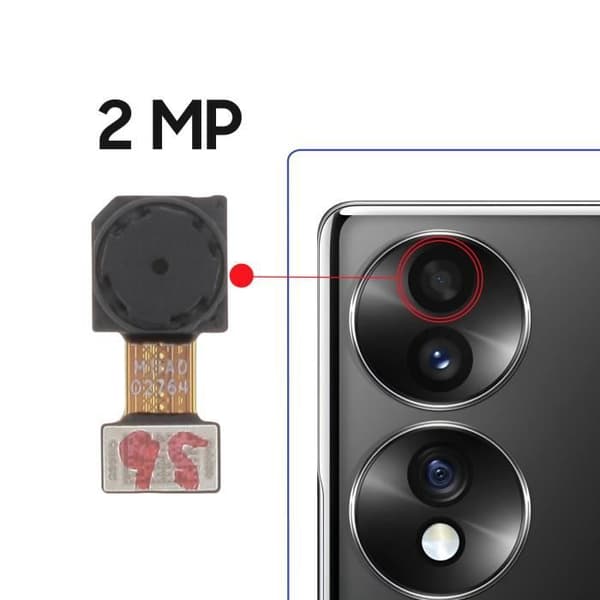 Bakre kamera - AVIZAR - Honor 70 - 2MP djupsensor - Svart Svart