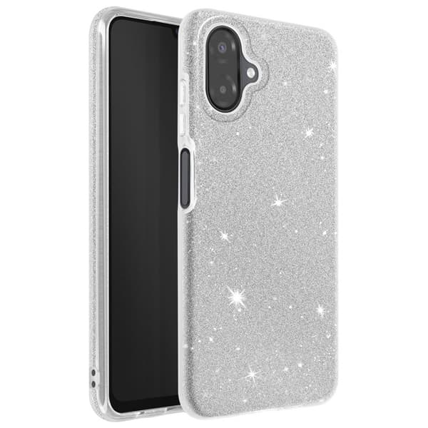 Cover - UNDERRETTE - Galaxy A07 - Bi-Material - Glitrende Sølv - Skærm- og Kamerabeskyttelse Grå