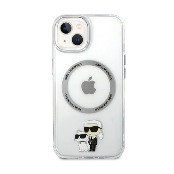 Telefonkobalt - Karl Lagerfeld - iPhone 13 - Transparent - MagSafe-kompatibel - Humoristiske grafikker Transparent