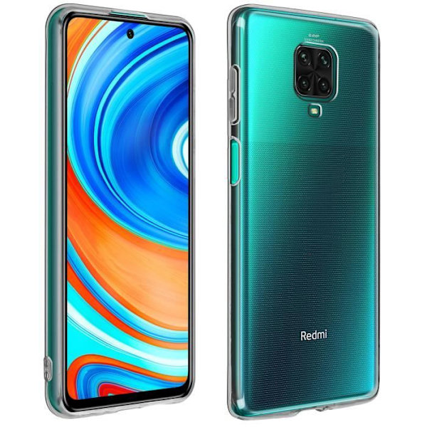 Xiaomi Redmi Note 9S / 9 Pro / 9 Pro Max etui Hærdet glasfilm Sort Outline Sort Svart