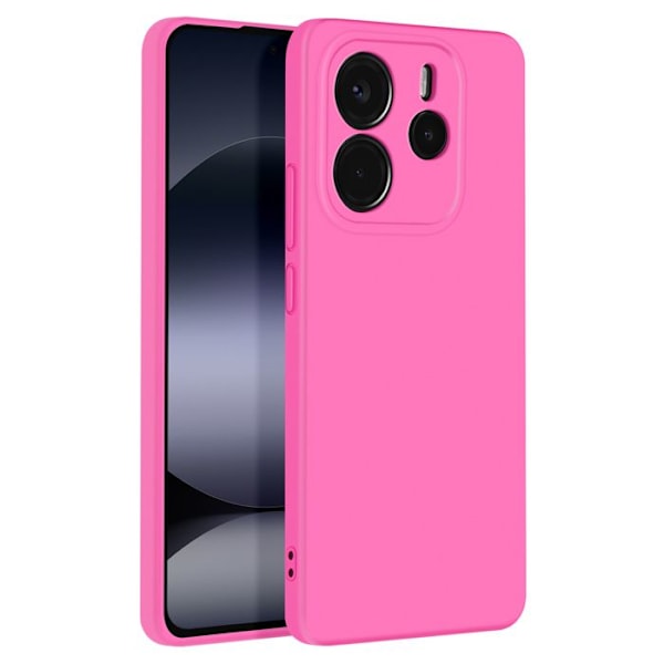 Coque til Xiaomi Redmi Note 14 4G Semi-hård Soft-touch Anti-fingerprint Fuchsia Rosa