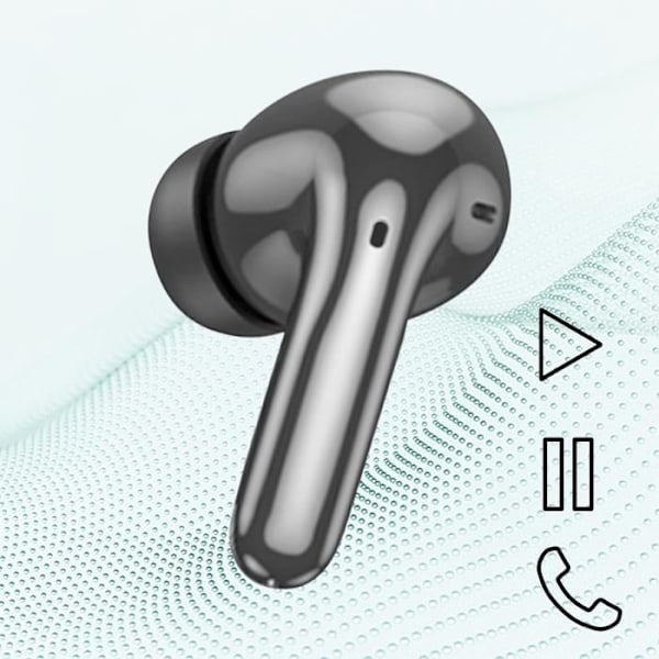 Bluetooth-hörlurar - HOKO - Svart modell - Brusreducering - 7h batteritid - Kromeffekt Svart