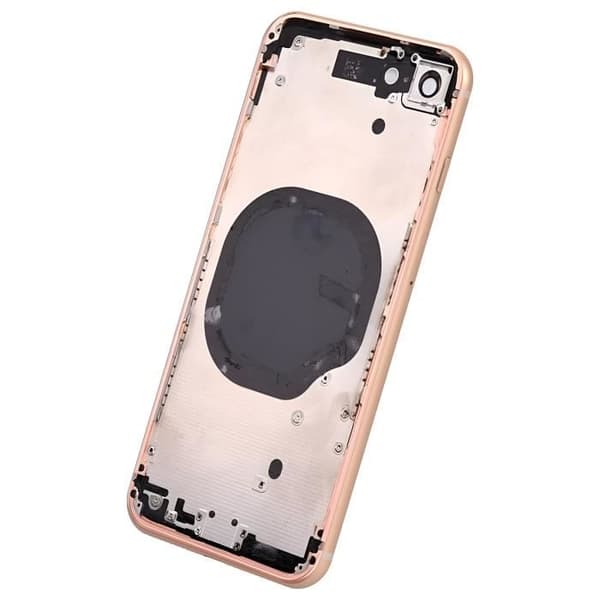 Chassi iPhone 8 - AVIZAR - Guld bakglas - Hög kvalitet - Kvalitetskontroll - Lätt att installera Gul