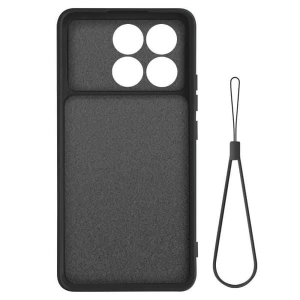Coque - Xiaomi - Poco X6 Pro - Semihård - Anti-spår - Handrem Svart Svart