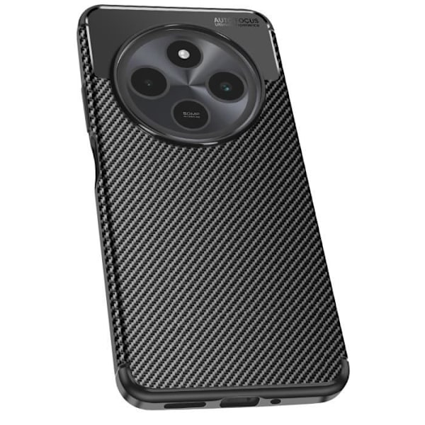 Coque Carbon för Xiaomi Redmi 14C Stötsäker Antiskid Svart Svart