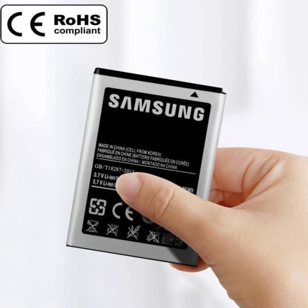 1200 mAh akku Samsung Mini - AVIZAR - EB494353VU - Lithium Ion - Musta - 3,7 V Svart