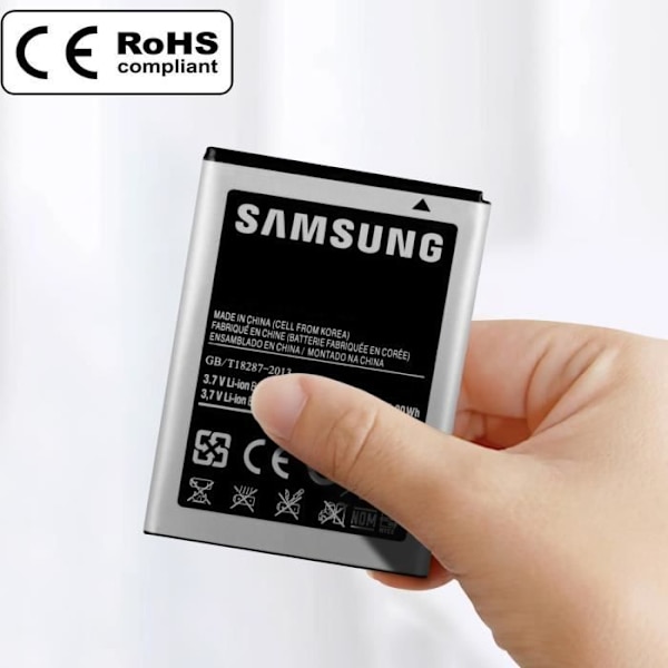 1200mAh batteri til Samsung Mini - AVIZAR - EB494353VU - Lithium Ion - Sort - 3,7 V Svart