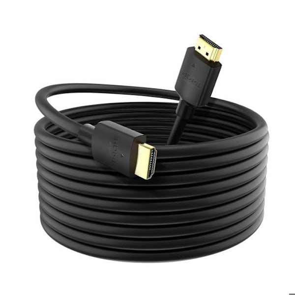 HDMI 2.0 -kaapeli 4K 60Hz televisioon, kullattu liitin, 5m, Swissten, musta