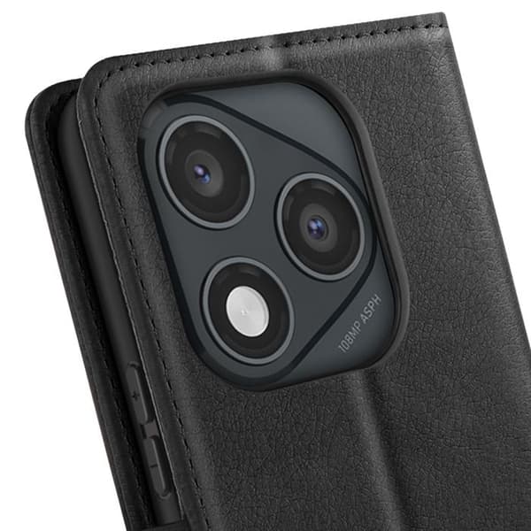 Étui til Honor 400 Lite - Chesterfield - Sort - Brieftaske - Video Støtte - Magnetisk Svart