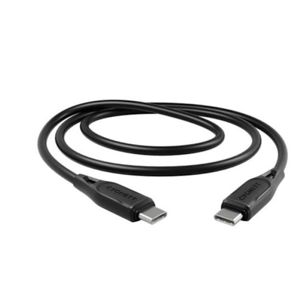 USB-C - USB-C Lataus- ja Siirtojohto 3A 60W Essentials 2m CYGNETT Musta Svart