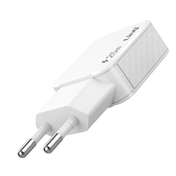Universal USB-C Dobbeltport Oplader 25W Power Delivery LinQ Hvid Vit