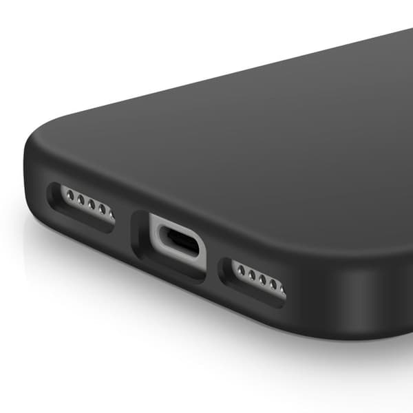 MagSafe cover - 4SMARTS - iPhone 17 Pro - Silikone - Ridsefast - Sort Svart