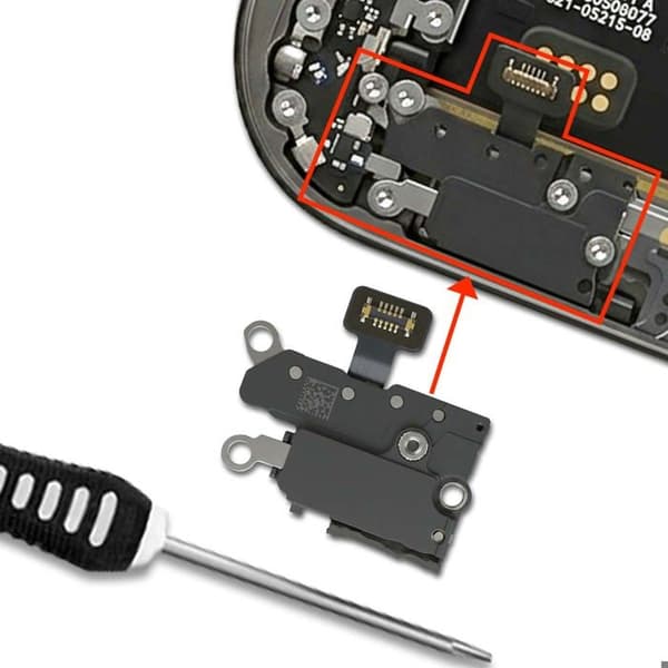Erstatningsmikrofon til iPhone Air med sort FPC-stik Svart