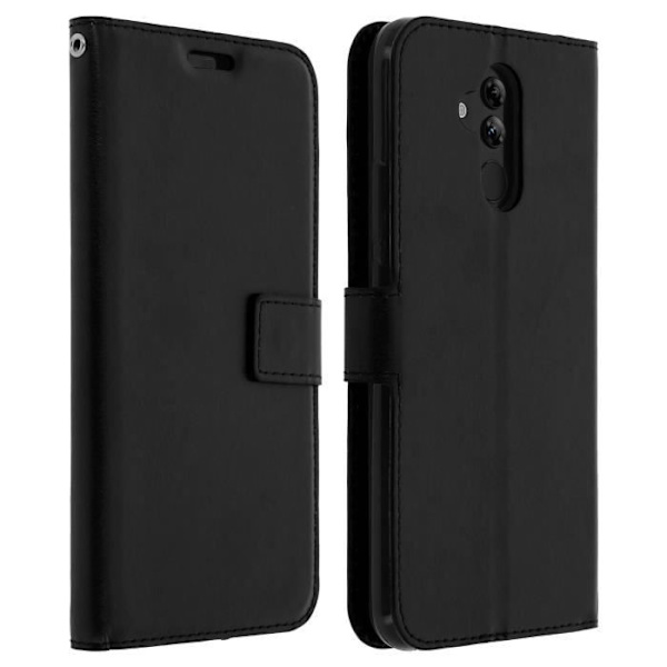 Housse - Huawei - Mate 20 lite - Ekologiskt läder - Plånbok - Videostöd Svart