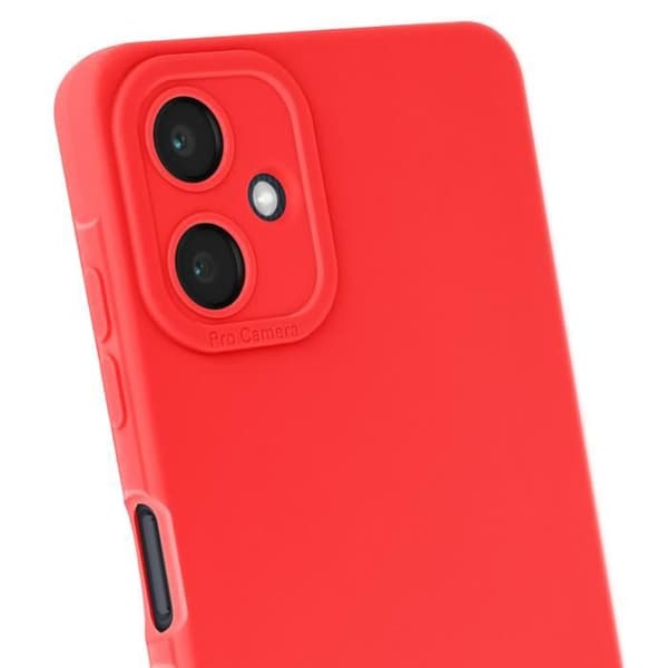 Coque - Samsung - Galaxy A06 - Silikonmjukt - Kamerablock Skyddad - Röd Röd