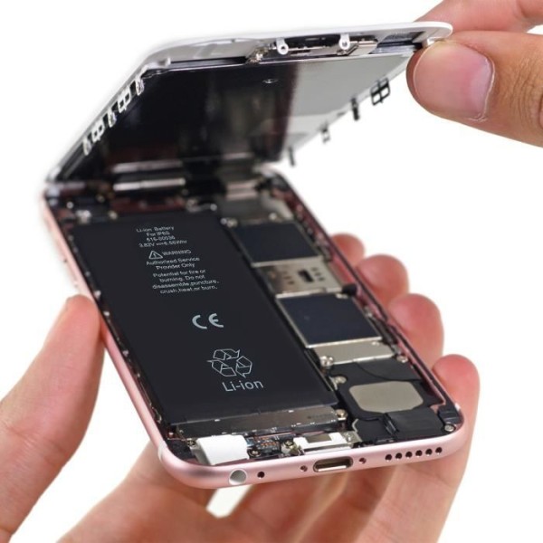 Internt batteri iPhone 6S Lithium-ION 1715 mAh erstatter APN 616-00036 Sort