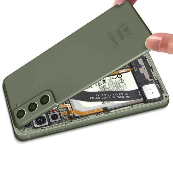 Batteri Cache - SAMSUNG - Galaxy S21 FE - Oliven - Forenklet installation Oliv