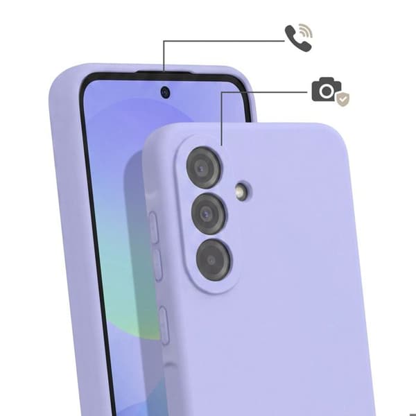 Silicone Cover til Samsung Galaxy A56 med Halsrem Lavendel Violett