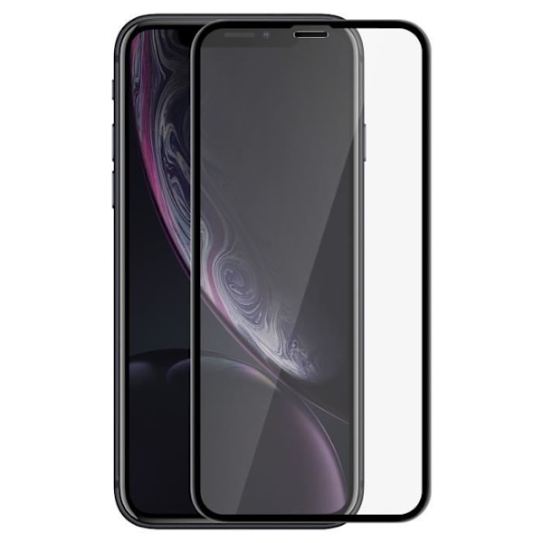 Suojakalvo - AVIZAR - iPhone XR - Karkaistu lasi - Musta - Erittäin iskunkestävä Svart