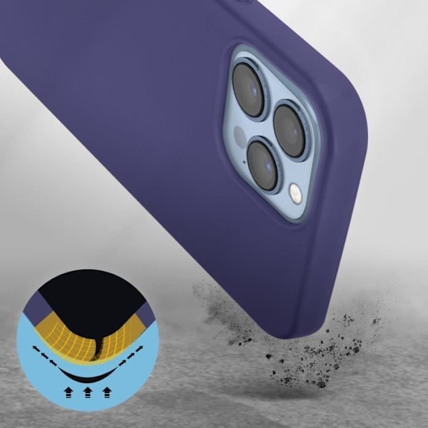 Suojakuori - Silikoni - iPhone 13 Pro - Puolijäykkä - Soft-touch viimeistely - Mattavioletti Lila