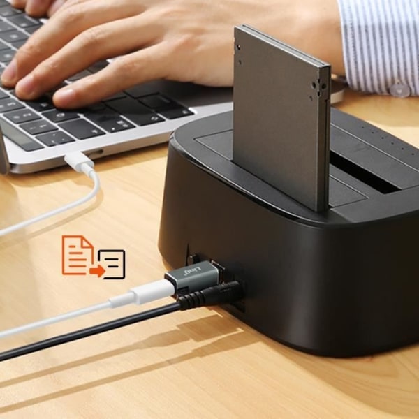 USB-C til USB-B adapter - LinQ - Hvid - Plug and Play - MIDI-support - Indbygget teknologi