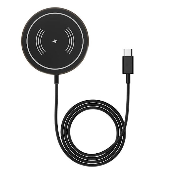 MagSafe-laddare - LinQ - 15W - LED-indikatorer - Kompatibel med QI - Kompakt design Svart