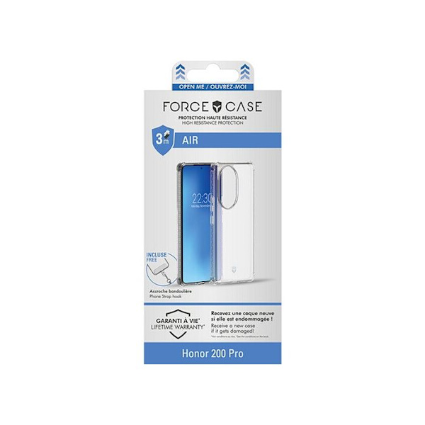 Forcecase Air Classic förstärkt fodral till Honor 200 Pro Transparent Transparent
