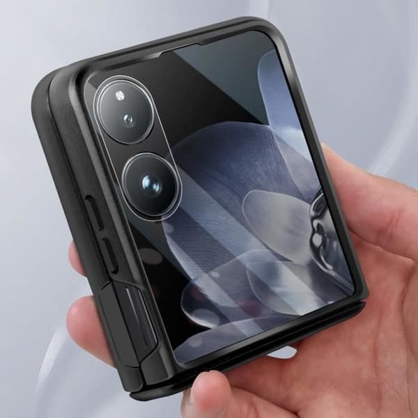 Xiaomi Mix Flip -kotelo, jossa näytönsuoja ja sarana musta
