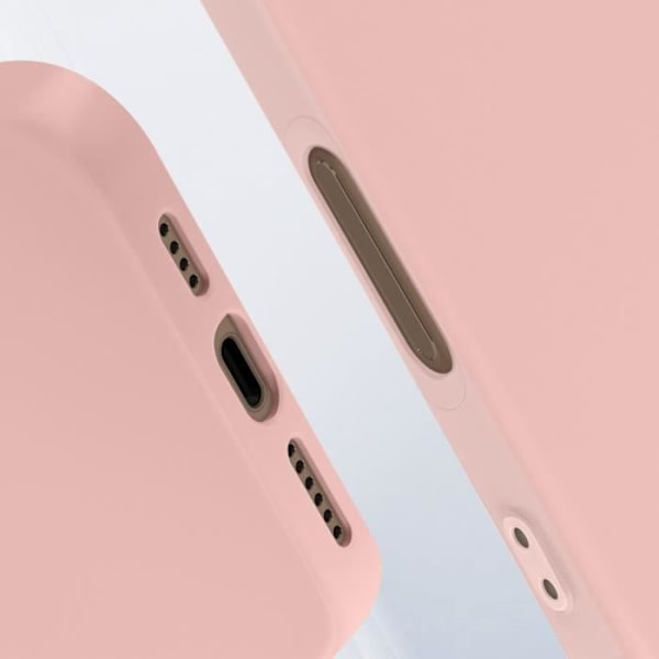 Fodral till iPhone 16 Pro - AVIZAR - Flexibel Silikonstödring Rosa - Halvstyv - Syntet - Blandat Rosa