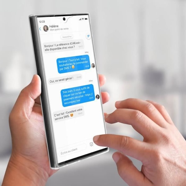 360° etui, der er kompatibelt med Samsung S23 Ultra Transparent Cover
