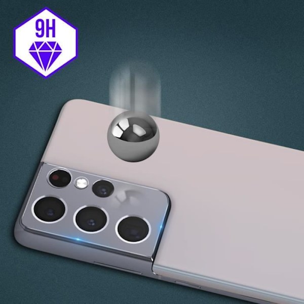 AVIZAR kameraskydd för Samsung Galaxy S21 Ultra i transparent anti-fingerprint 9H härdat glas Transparent