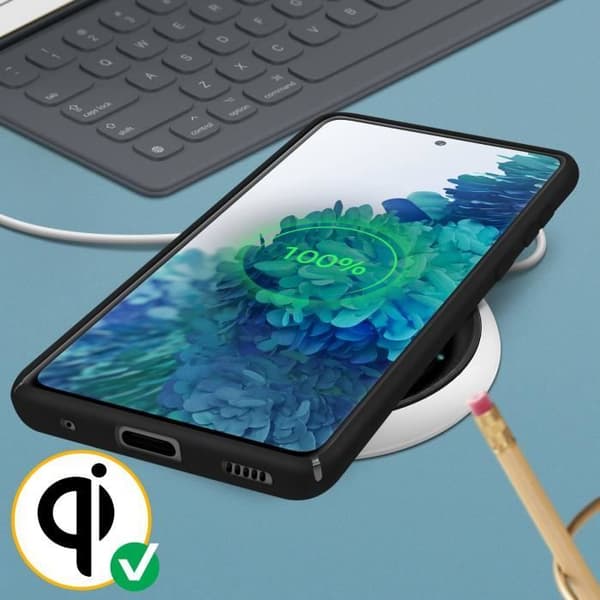 Galaxy S20 FE Semi-rigid Soft Touch QI Kompatibel etui sort Svart
