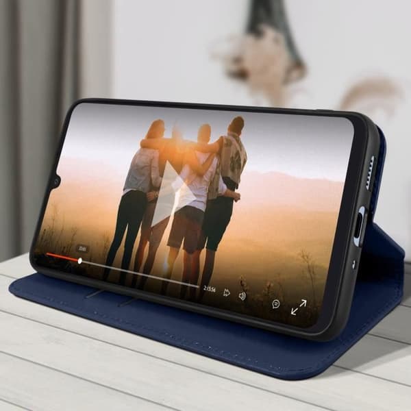 AVIZAR Samsung Galaxy A33 5G Fodral - Flip Wallet Video Support - Midnight Blue Midnattsblå