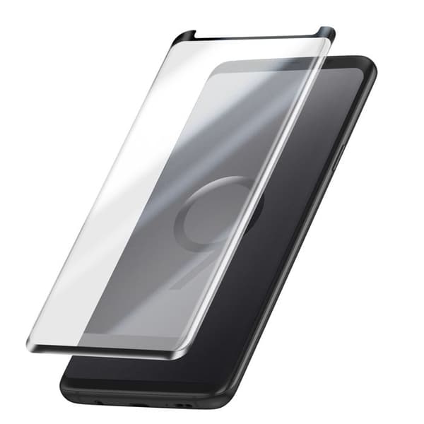 Härdat glas för Galaxy S9 Plus böjd repbeständig ultrastark transparent Vit