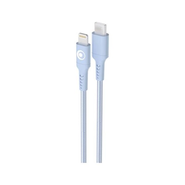 USB-C / Lightning 3A Opladnings- og Overførselskabel Power Delivery 60W 1.2m BigBen Connected Blå