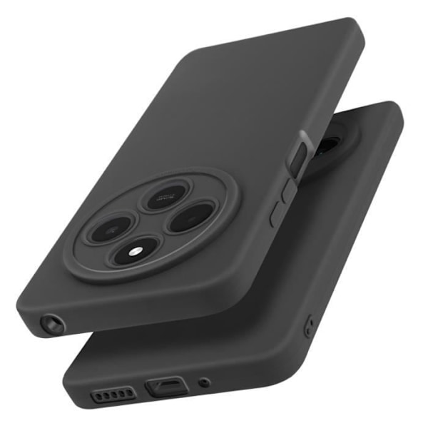 Silikonskal för Xiaomi Redmi 14C Matt Kamera Block Skyddad Svart Svart
