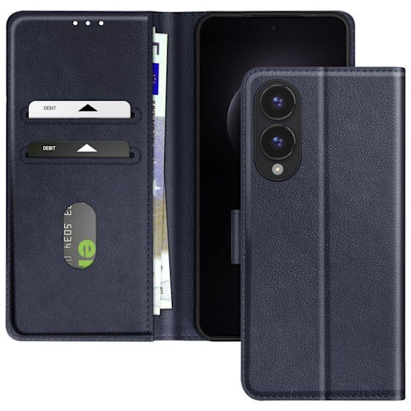 Samsung Galaxy S25 Edge Lompakkokotelo ja Videotuki Sininen Yö Blå