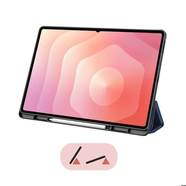 Etui til Samsung Galaxy Tab S12 Plus Domo Tri-Fold Stødabsorberende Dux Ducis Blå Blå