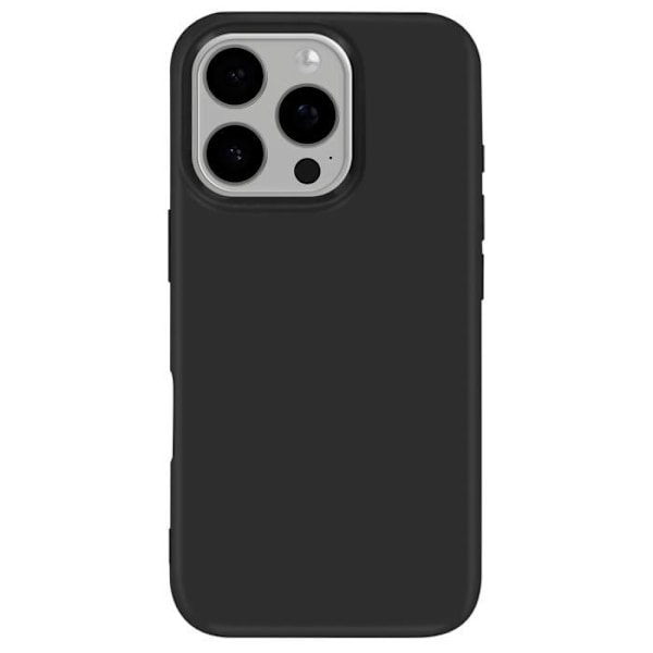 Etui - MAYAXESS - iPhone 16 Pro Max - Blød silikone - Anti-ridsebeskyttelse - Elegant Svart