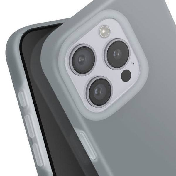 Suojakuori iPhone 16 Prolle - AVIZAR - Pehmeä silikoni - Korotettu reuna - Harmaa Grå