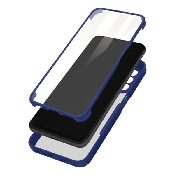 Helcase - AVIZAR - Galaxy A13 4G - Plexiglas og Polymer - Robuste beskyttelse - Forstærkede hjørner Blå