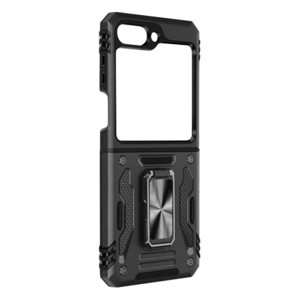 Ringetui til Samsung Galaxy Z Flip 5 Shockproof ArmoRing Bump Series Sort Svart