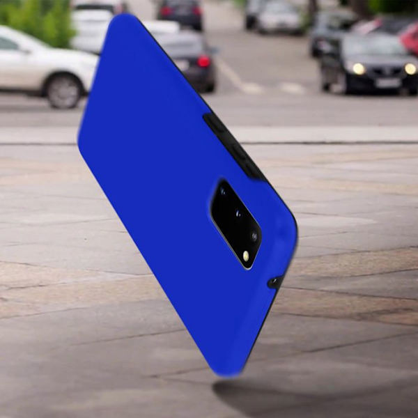 Coque - Samsung - Galaxy S20 - Rigid Bagbeskyttelse - Blød Frontbeskyttelse - Blå Blå