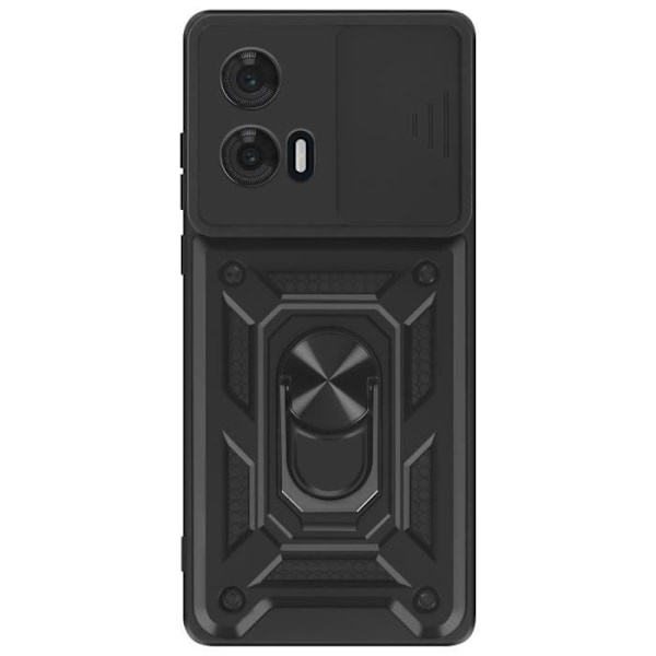 Coque til Motorola Edge 50 Fusion Ring Skydel Kamera Mayaxess Sort Svart