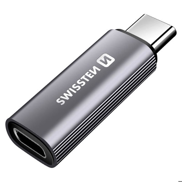 USB-C Han til Lightning Hun 3A Swissten Swissten Grå Grå