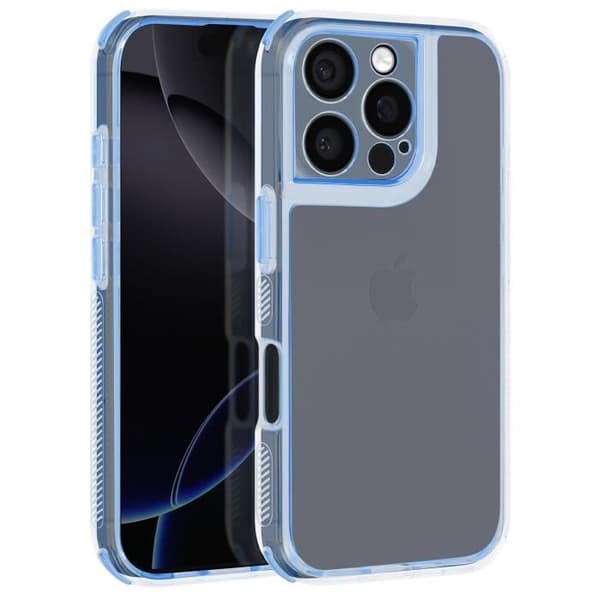 Telefoncover - AVIZAR - iPhone 16 Pro Max - Hård - Blå - Forstærkede Bumper Hjørner Blå